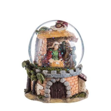 Bola nieve nacimiento poliresina 6 50 x 6 50 x 9 cm