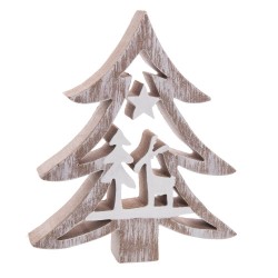 árbol decorado madera 12 50 x 14 cm