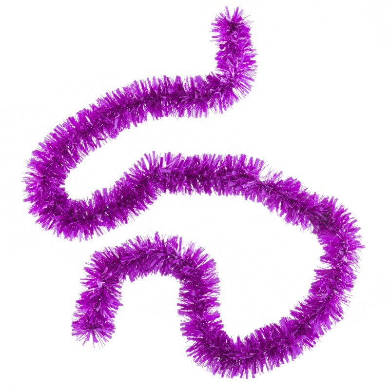 Boa fucsia decoración navidad 7 x 180 cm