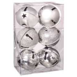 S 6 cascabel metal plata 5 x 5 x 5 cm