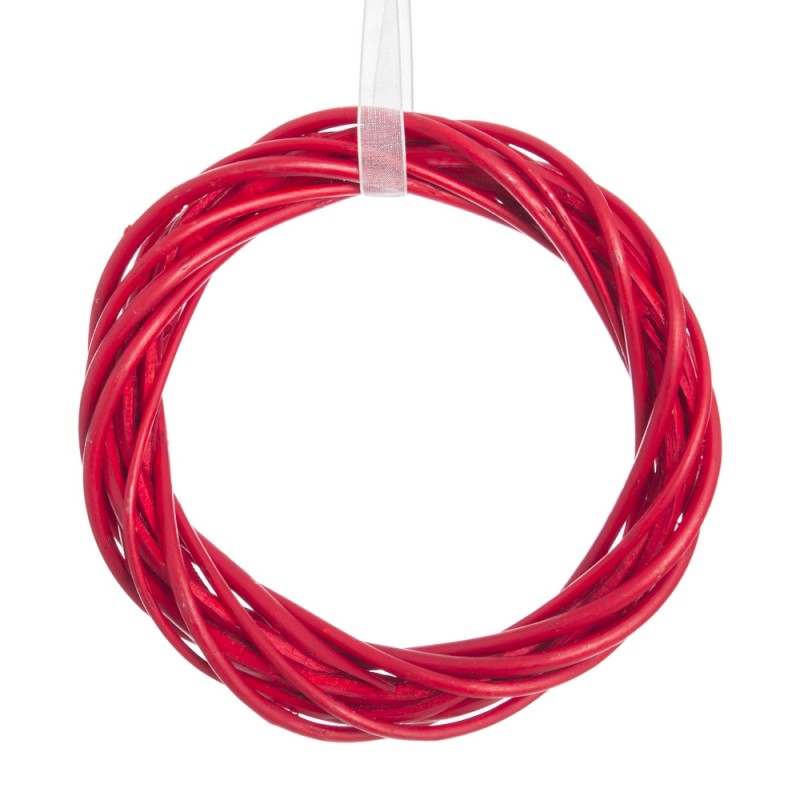 Anillo mimbre rojo 15 x 15 x 2 50 cm