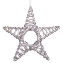 Estrella mimbre plata 25 x 25 cm