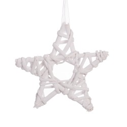 Estrella mimbre blanco 15 x 15 cm