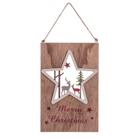 Colgante estrella madera 14 50 x 22 50 x 0 80 cm