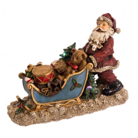 Papá noel trineo poliresina 27 50 x 10 50 x 19 50 cm
