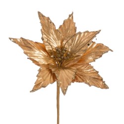 Poinsettia tejido oro