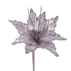 Poinsettia tejido plata