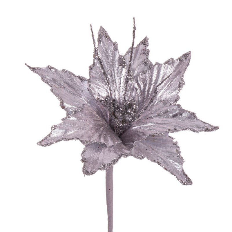 Poinsettia tejido plata