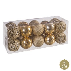 S 20 bolas formas oro 5 x 5 x 5 cm