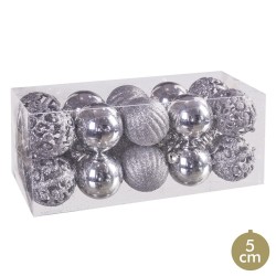 S 20 bolas formas plata 5 x 5 x 5 cm