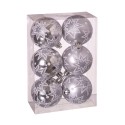 S 6 bolas estrellas plata 11 50 x 5 80 x 17 50 cm