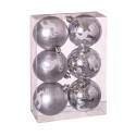S 6 bolas ciervos plata 6 x 6 x 6 cm