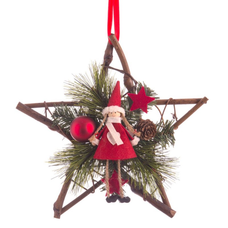 Colgante puerta estrella 30 x 30 x 5 cm