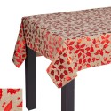 Mantel impreso poliester rojo 140 x 180 cm