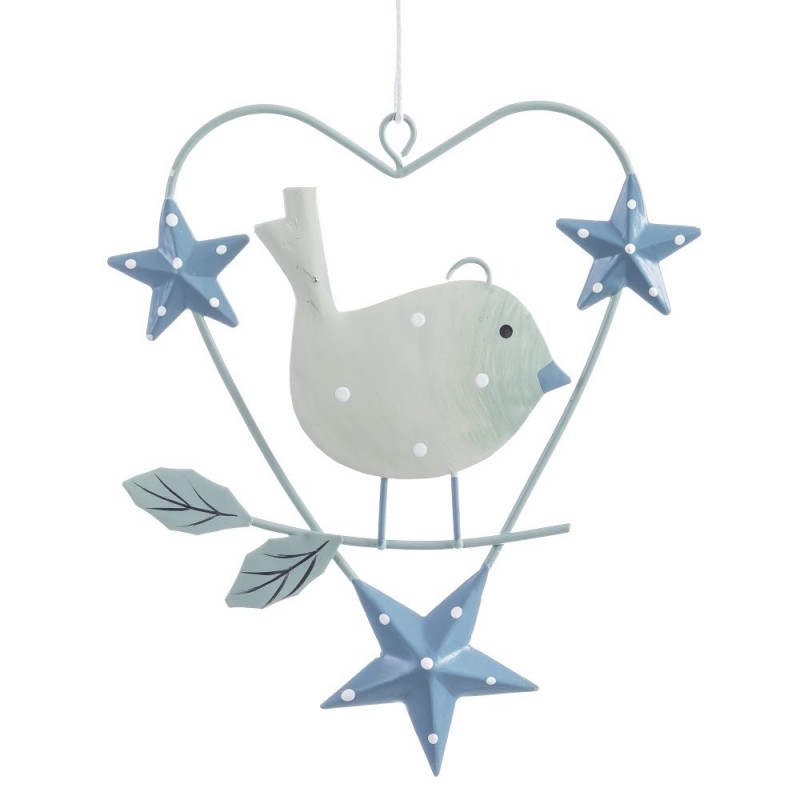 Colgante pájaro azul 12 50 x 10 cm