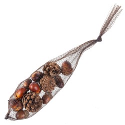 Bolsa piñas y bellotas