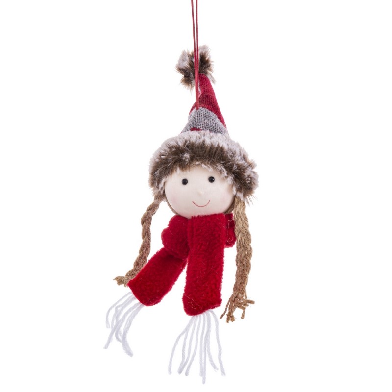 Colgante niña tejido 15 cm
