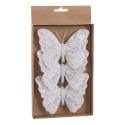 S 3 mariposa con clip blanco 12 cm