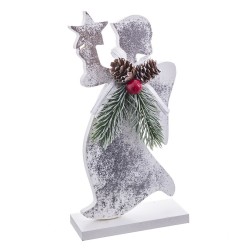 ángel acebo madera blanco 4 50 x 11 x 20 cm