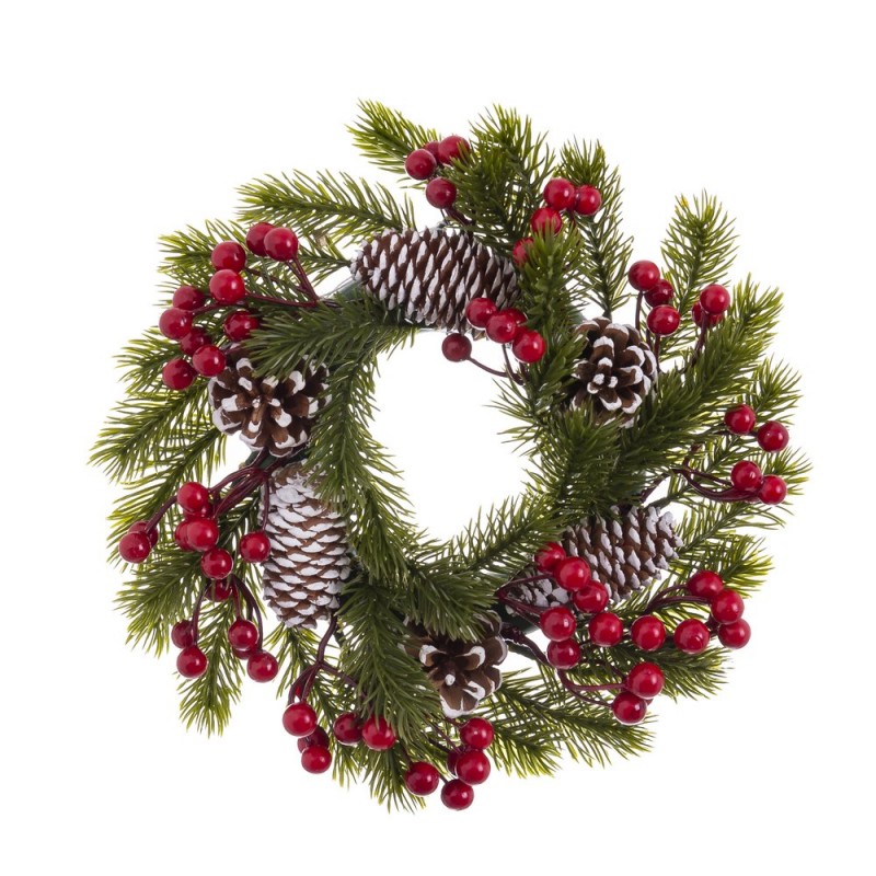 Corona acebo rojo 25 x 25 cm