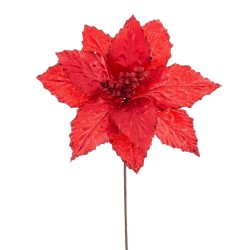 Poinsettia tejido rojo 25 x 45 cm