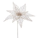 Flor poinsettia tejido crema 35 x 58 cm