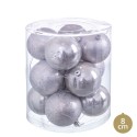 S 12 bolas plata 8 x 8 x 8 cm