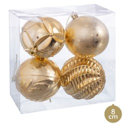 S 4 bolas oro 8 x 8 x 8 cm