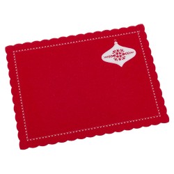 Salvamantel bordado fieltro rojo 40 x 30 x 0 30 cm