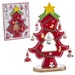 árbol con figuras mádera 19 x 14 x 2 cm