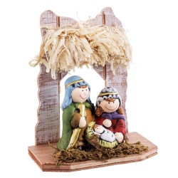 Portal 3 figuras cerámica 11 x 5 50 x 13 cm