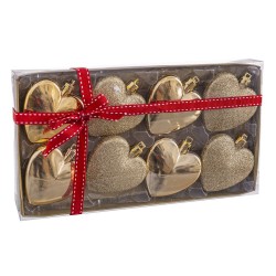 S 8 corazón oro 6 x 6 x 6 cm