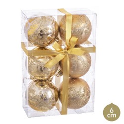 S 6 bolas ciervo oro 6 x 6 x 6 cm