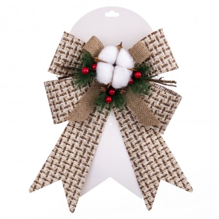 Lazo acebo beige blanco 30 x 20 cm