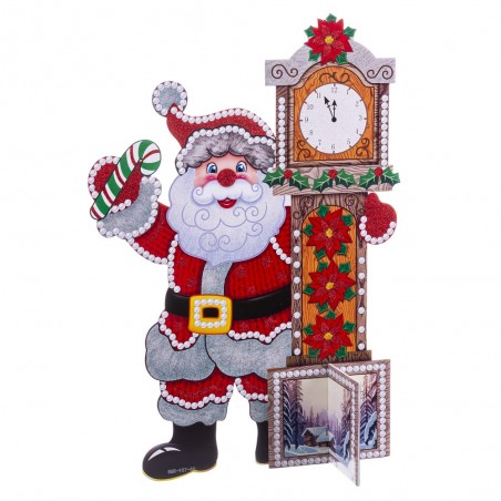 Papá noel con reloj foam 55 x 75 cm