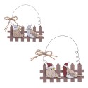 Colgante 2 pájaros madera 2 c 0 80 x 11 x 21 cm