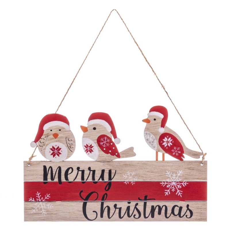 Colgante pájaro madera 22 x 14 x 0 50 cm