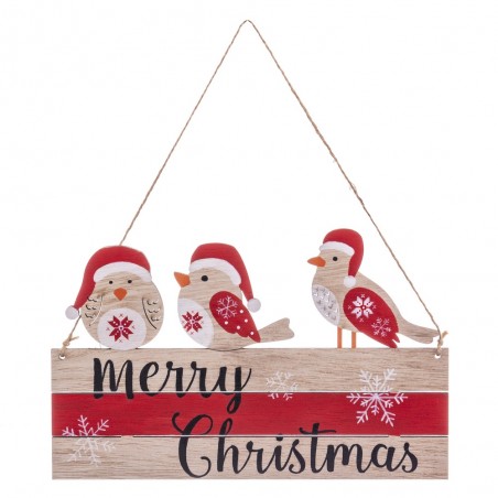 Colgante pájaro madera 22 x 14 x 0 50 cm