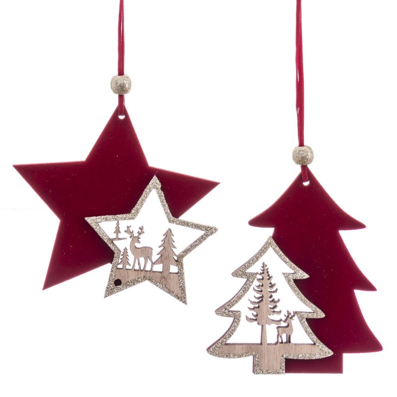 Colgante figuras madera 2 m 20 x 8 cm