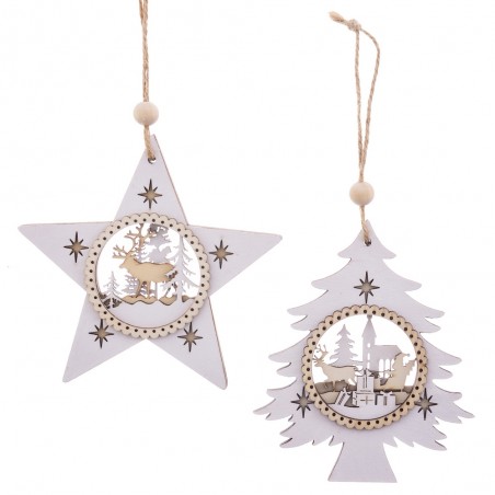 Colgante figuras madera 2 m 10 x 1 10 x 10 cm