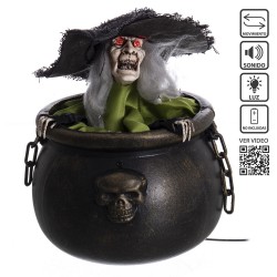 Bruja caldero 19 x 19 x 25 cm
