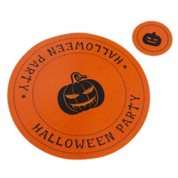 Salvamantel y posavasos fieltro naranja 33 x 33 x 0 30 cm