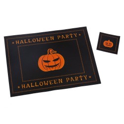 Salvamantel y posavasos fieltro negro 40 x 30 x 0 30 cm