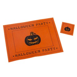 Salvamantel y posavasos fieltro naranja 40 x 30 x 0 30 cm