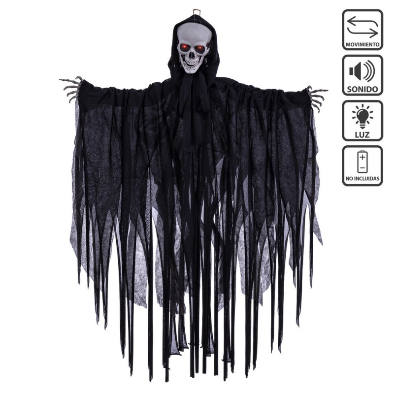 Muerte luz sonido y movimiento negro 70 x 10 x 90 cm