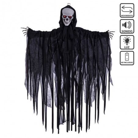 Muerte luz sonido y movimiento negro 70 x 10 x 90 cm