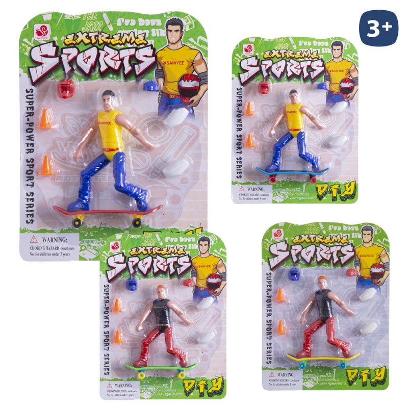 Monopatin con figura 4 c 12 cm mini