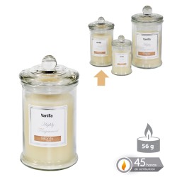 Vela tarro cristal perfumada crema 7 50 x 14 cm