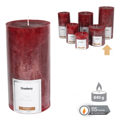 Vela cilíndrica perfumada rojo 8 70 x 17 cm