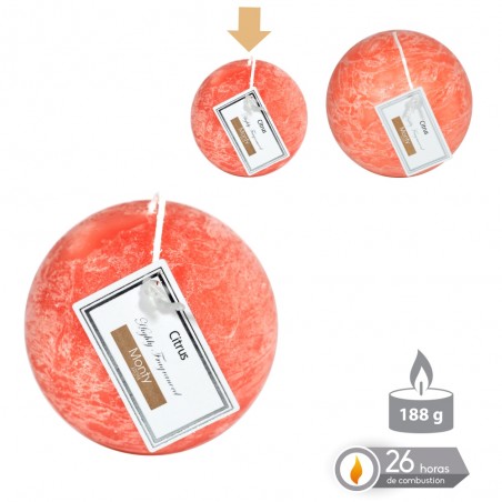 Vela bola perfumada naranja 7 50 cm